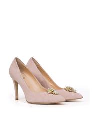 ANNA VIRGILI CATIA1988 Dekolleté aus Veloursleder mit Schmuckapplikation - Damenschuhe