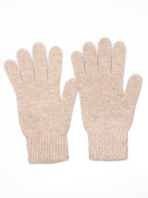 POLLINI guanti With lurex threads Beige - Handschuhe