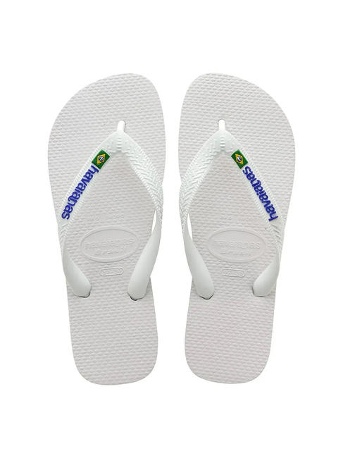HAVAIANAS BRASIL LOGO Flip-Flops für Herren Weiß - Schuhe Unisex