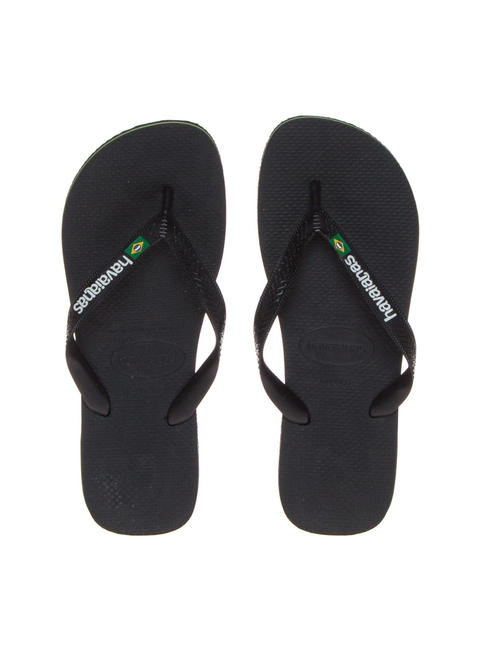 HAVAIANAS BRASIL LOGO Flip-Flops für Herren Schwarz Schwarz - Schuhe Unisex