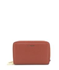 COCCINELLE METALLIC SOFT Mittlere Geldb&ouml;rse aus Leder mit umlaufendem Rei&szlig;verschluss - Brieftaschen Damen