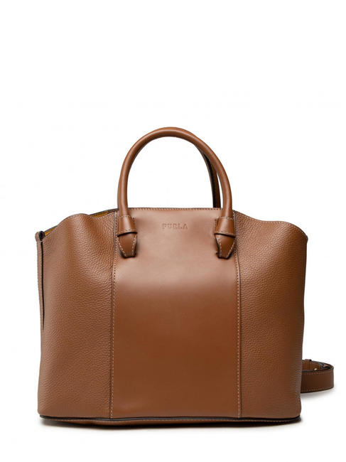 FURLA MIASTELLA Handtasche mit Schultergurt Cognac - Damentaschen