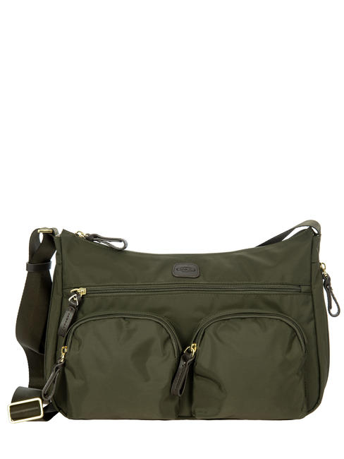 BRIC’S X-BAG Umhängetasche, erweiterbar oliv / dunkelbraun - Damentaschen