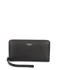 TOSCA BLU BASIC Gro&szlig;es Portemonnaie mit Rundum-Rei&szlig;verschluss aus Leder Schwarz - Brieftaschen Damen - 1
