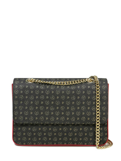 POLLINI HERITAGE CLASSIC Umhängetasche, Umhängetasche schwarzer Lack - Damentaschen