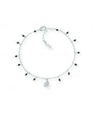 AMEN CANDY CHARM Armband aus rhodiniertem Silber, schwarzen Kristallen und wei&szlig;en Zirkonen Rhodium - Armb&auml;nder - 1
