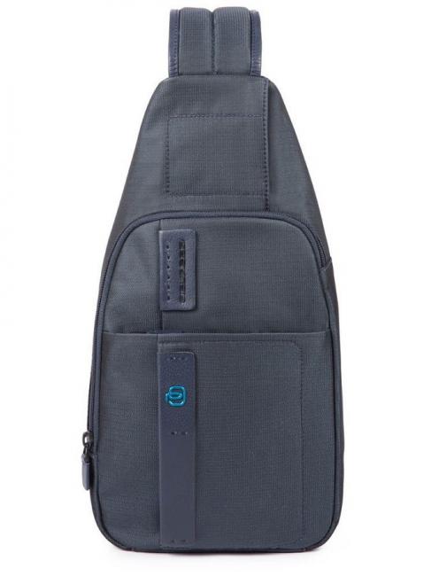 PIQUADRO P16 Ein-Schulter-Rucksack mit Tablet-Halterung KARO / BLAU - Umhängetaschen Herren