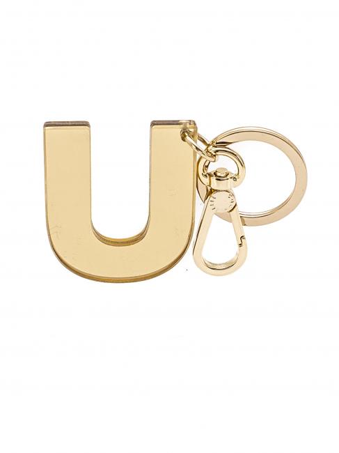 COCCINELLE LETTERA U Schlüsselanhänger aus Plexiglas und Metall Platin - Schlüsselanhänger und Schlüsseletuis