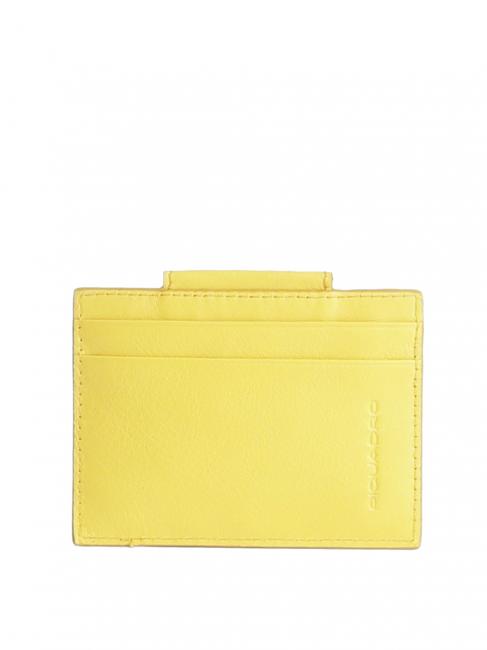 PIQUADRO URBAN Kreditkartenetui aus Leder Gelb - Brieftaschen Herren