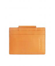 PIQUADRO URBAN Kreditkartenetui aus Leder ORANGE - Brieftaschen Herren - 1
