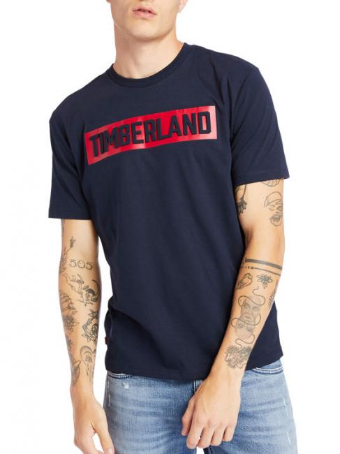 TIMBERLAND SS 3D EMBOSSED T-Shirt mit geprägtem Logo dunkler Saphir - Herren-T-Shirts