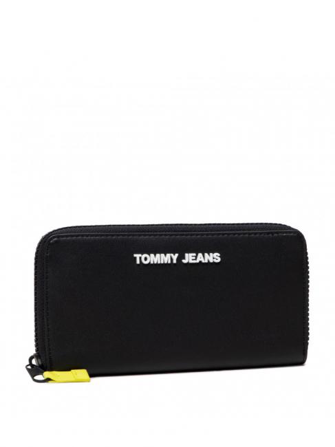 TOMMY HILFIGER TJW Großes Portemonnaie mit Reißverschluss Schwarz - Brieftaschen Damen