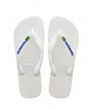 HAVAIANAS BRASIL LOGO Flip-Flops f&uuml;r Herren Wei&szlig; - Schuhe Unisex - 1