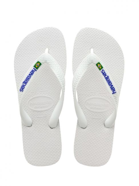 HAVAIANAS BRASIL LOGO Flip-Flops für Herren Weiß - Schuhe Unisex