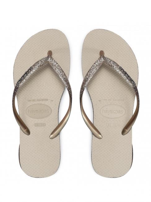 HAVAIANAS SLIM SPARKLE II Flip Flops SAND / GRAU - Damenschuhe