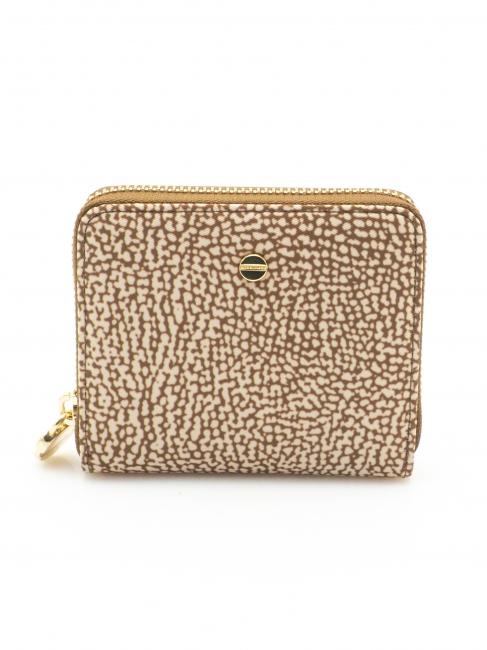 BORBONESE CLASSICA Geldbörse mit mittlerem Reißverschluss beiger Meer - Reisetaschen