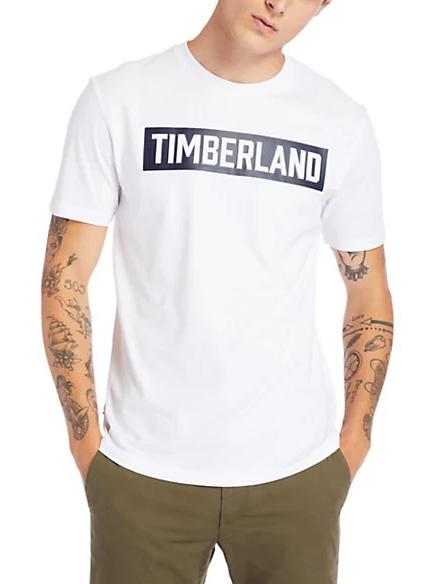 TIMBERLAND SS 3D EMBOSSED T-Shirt mit geprägtem Logo Weiß - Herren-T-Shirts