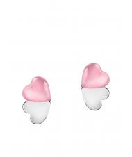MORELLATO CUORE Silberohrringe mit Katzenauge rosa / wei&szlig; - Ohrringe - 1