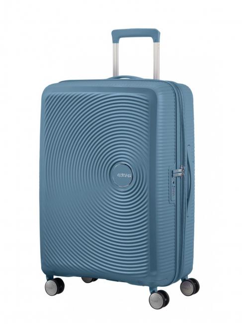 AMERICAN TOURISTER SOUNDBOX SPINNER Mittlerer Trolley, erweiterbar steinblau - Harte Trolleys
