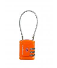 SAMSONITE  GLOBAL TRAVEL Vorh&auml;ngeschloss mit Kabel und TSA-Kombination Orange - Reisezubeh&ouml;r - 1