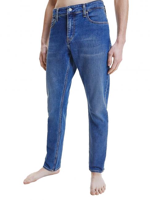CALVIN KLEIN Jeans slim mid blue denim  blaubl - Herrenjeans