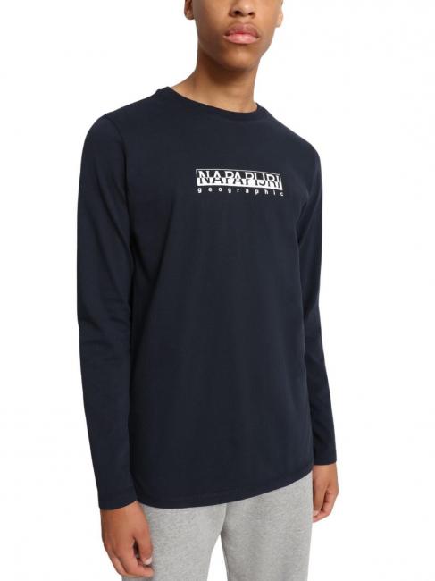NAPAPIJRI k s-box ls tshirt cotone Long-sleeved shirt blu marine - Kinder-T-Shirt