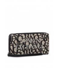 ARMANI EXCHANGE MAXI LOGO Gro&szlig;es Portemonnaie mit Rei&szlig;verschluss und Manschette - Brieftaschen Damen