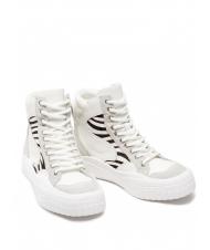 TWINSET Sneaker alta in Hautmitinserti zebrati  wei&szlig;es / pelziges Zebra - Damenschuhe - 1