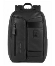 PIQUADRO W103 Lederrucksack, 15,6 "PC-Halter Schwarz - PC-Rucks&auml;cke - 1