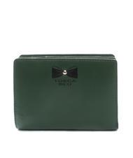 TOSCA BLU BASIC Mittelgro&szlig;e Geldb&ouml;rse aus Leder gr&uuml;n - Brieftaschen Damen - 1
