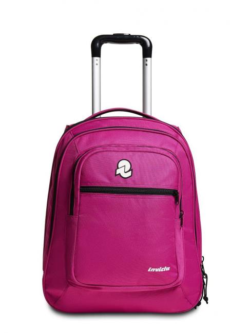 INVICTA NEW WAY NEW BUMP Plain 2 in 1 Trolley-Rucksack Fuchsienfest - Rucksäcke mit Trolleyfunktion