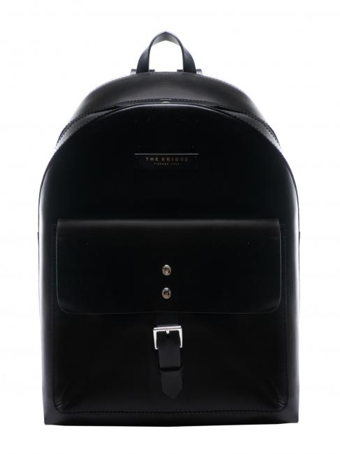 THE BRIDGE LORENZO Lederrucksack für PC 14 " Schwarz - PC-Rucksäcke