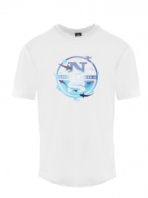 NORTH SAILS SEA LOGO Baumwoll t-shirt Weiß - Herren-T-Shirts