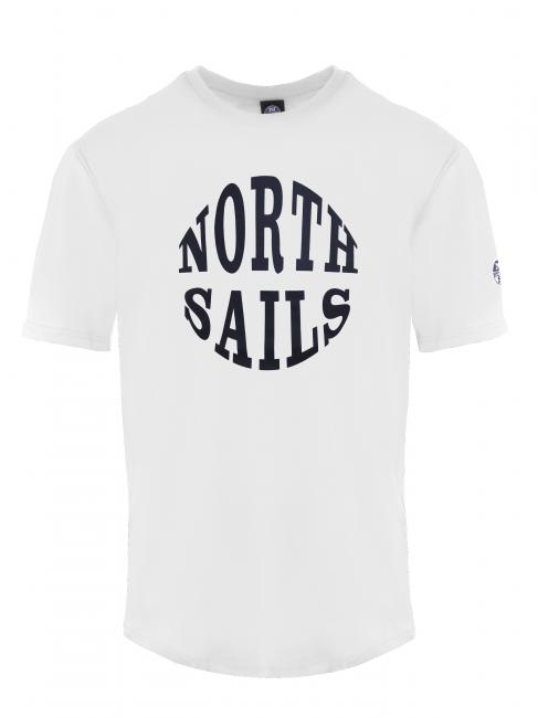 NORTH SAILS ROUND LOGO Baumwoll t-shirt Weiß - Herren-T-Shirts