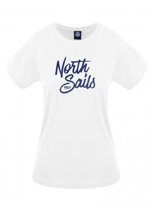 NORTH SAILS 1967 LOGO Baumwoll t-shirt Weiß - T-Shirts und Tops für Damen