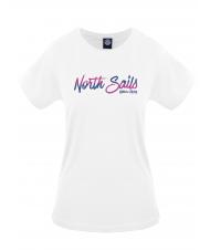 NORTH SAILS BICOLOR LOGO Baumwoll t-shirt - T-Shirts und Tops f&uuml;r Damen