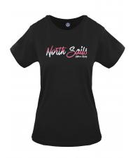 NORTH SAILS BICOLOR LOGO Baumwoll t-shirt Schwarz - T-Shirts und Tops f&uuml;r Damen - 1