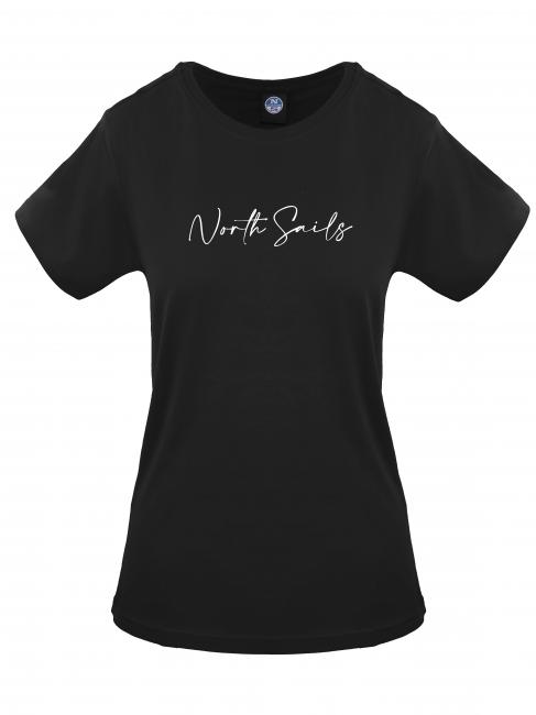NORTH SAILS LOGO Baumwoll t-shirt Schwarz - T-Shirts und Tops für Damen