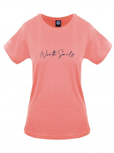 NORTH SAILS LOGO Baumwoll t-shirt Rose - T-Shirts und Tops für Damen