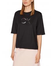 CALVIN KLEIN MESH LOGO L&auml;ssig geschnittenes T-Shirt - T-Shirts und Tops f&uuml;r Damen