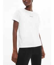 CALVIN KLEIN MICRO LOGO Baumwoll-T-Shirt, normale Passform - T-Shirts und Tops f&uuml;r Damen