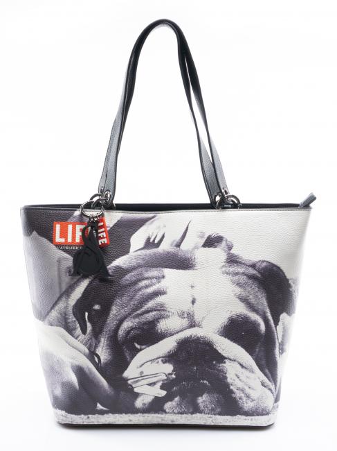 L'ATELIER DU SAC LIFE EMMA Einkaufstasche mit Schulterriemen Hunde - Damentaschen