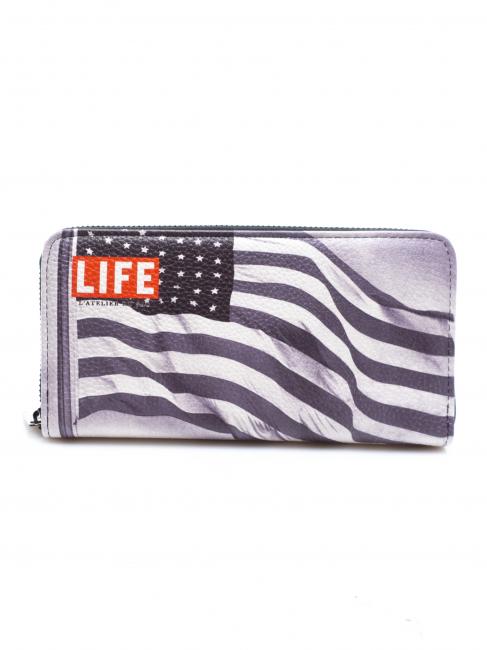 L'ATELIER DU SAC LIFE FLEUR Großes Portemonnaie mit Reißverschluss verwenden - Brieftaschen Damen
