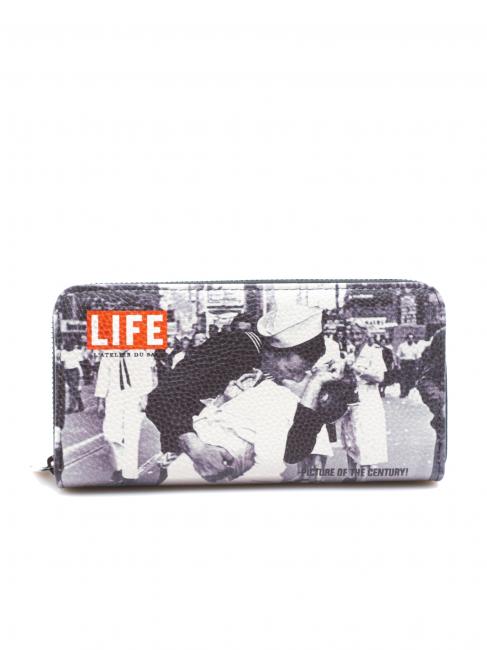 L'ATELIER DU SAC LIFE FLEUR Großes Portemonnaie mit Reißverschluss nyckiss - Brieftaschen Damen