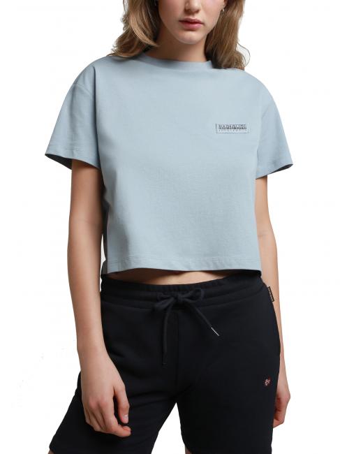 NAPAPIJRI S-MORGEN W Rundhals-T-Shirt aus Baumwolle blauer Nebel - T-Shirts und Tops für Damen