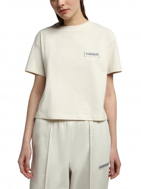 NAPAPIJRI S-MORGEN W Rundhals-T-Shirt aus Baumwolle weißes Flüstern - T-Shirts und Tops für Damen