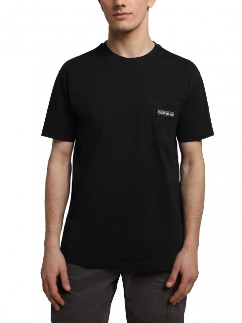NAPAPIJRI S-MORGEX Rundhals-T-Shirt aus Baumwolle mit Mikro-Logo schwarz 041 - Herren-T-Shirts