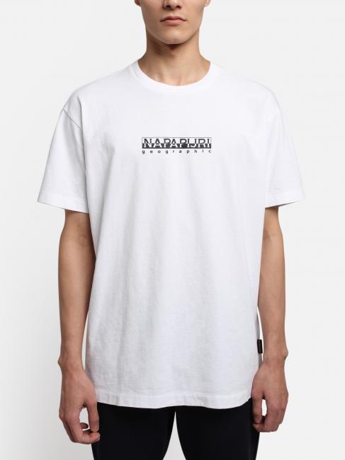 NAPAPIJRI S-BOX SS T-Shirt aus Baumwolle mit Logobox hellweiß 002 - Herren-T-Shirts