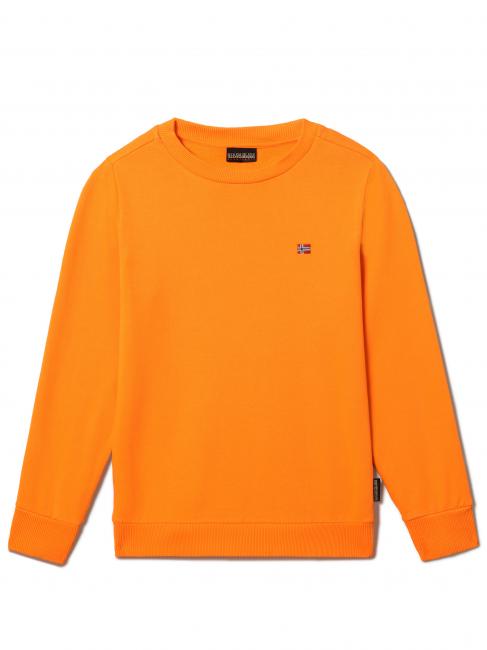 NAPAPIJRI K BALIS Rundhals-Sweatshirt aus Baumwolle mit Mikroflagge orangefarbenes Eis am Stiel - Sweatshirts Kinder