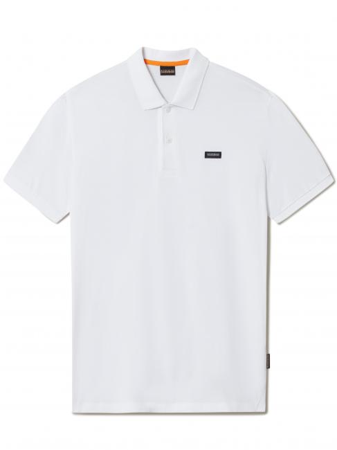NAPAPIJRI E-RHEMES Micrologue-Poloshirt aus normaler Supima-Baumwolle hellweiß 002 - Herren-Polo-Shirts/Herren-Polo-Shirt/Herrenpoloshirt/Herrenpoloshirts